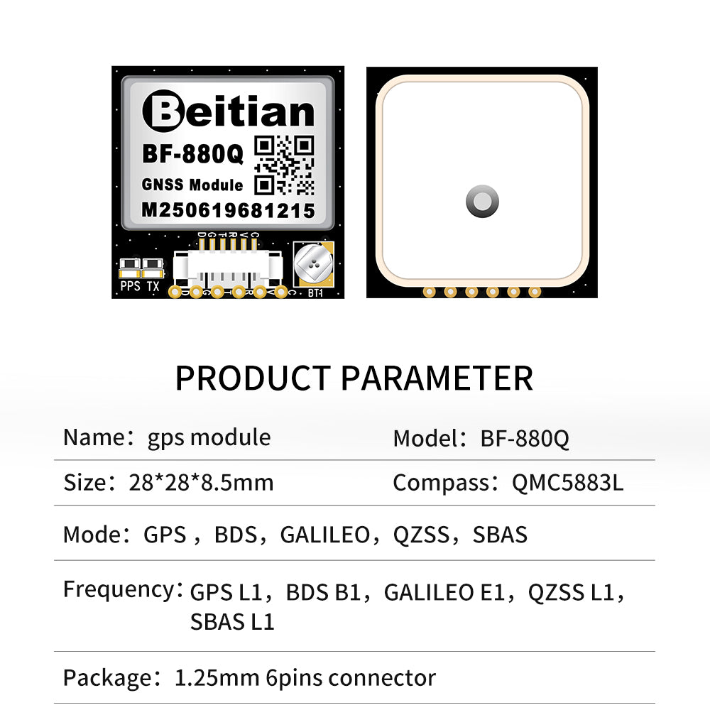 Beitian Beidou GPS + antenna module GNSS flying machine flight control drone FPV model aircraft fixed wing Beitian Beidou GPS + antenna module GNSS flying machine flight control drone FPV model aircraft fixed wing